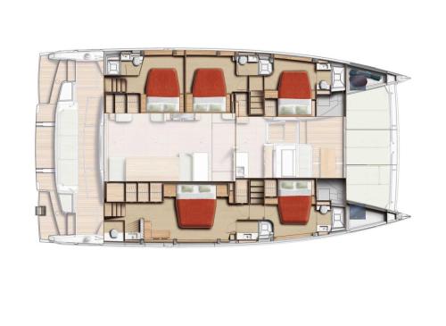 Luxury Owners Suite + 4 Guest Suites + 2 Crew Cabins